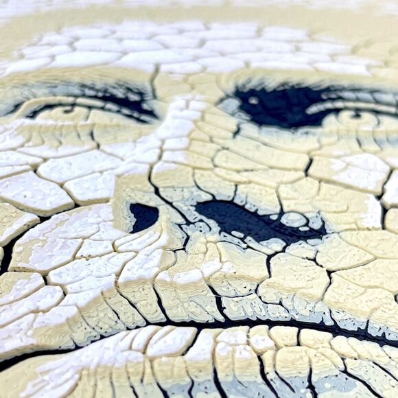 Wall Art, Face in the Desert, Surreal Cracked Earth Face - Picture 9 of 10